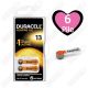 Duracell 13 EasyTab - Blister da 6 Batterie per Protesi Acustiche