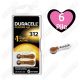 Duracell 312 EasyTab - blister da 6 batterie per PROTESI ACUSTICHE