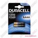 Duracell MN2500 - AAAA Pila MicroStilo 1,5V Alcalina - Blister 2 Batterie