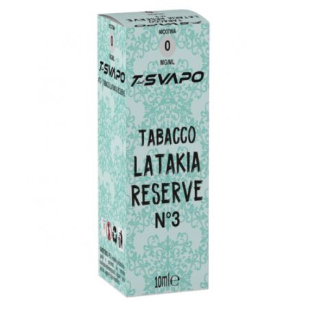 Tabacco Latakia Reserve N°3 T-Svapo by T-Star Liquido Pronto da 10 ml