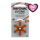 60 Batterie Rayovac 312 Extra Pr41 per Protesi Acustiche