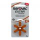 60 Batterie Rayovac 312 Extra Pr41 per Protesi Acustiche