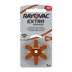 60 Batterie Rayovac 312 Extra Pr41 per Protesi Acustiche