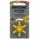 30 Batterie Rayovac Extra Misura 10 / PR70 / P10 - 5 Blister da 6 Pile per Protesi Acustiche