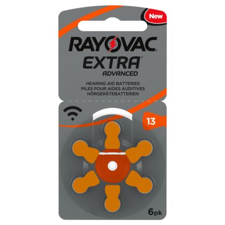 60 Batterie Rayovac 13 Extra Pr48 per Protesi Acustiche