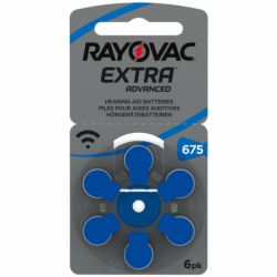 60 Batterie Rayovac 675 Extra Pr44 per Protesi Acustiche