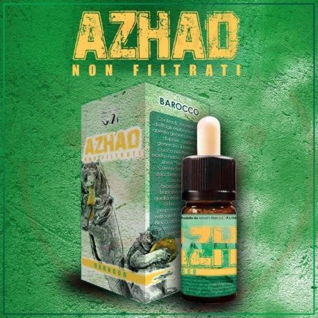 Barocco Liquido Concentrato di Azhad's Elixirs Linea Non Filtrati da 10 ml Aroma Tabaccoso