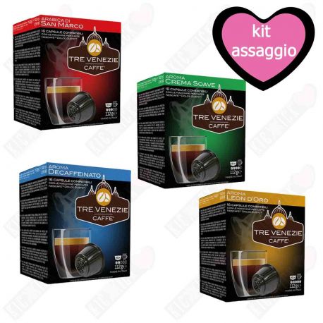 Kit Assaggio Compatibili Dolce Gusto - Capsule Caffè Tre Venezie 64 pz