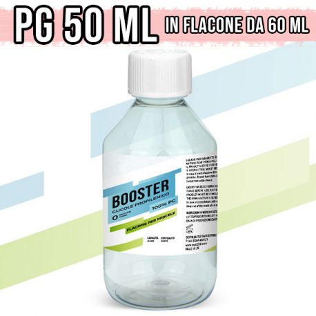 Base Neutra 50ml Booster 100% PG in Flacone da 60ml - Glicole Propilenico