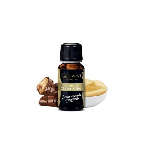 Cuore Nero Liquido Goldwave Aroma 10 ml Crema Nocciola e Cioccolato