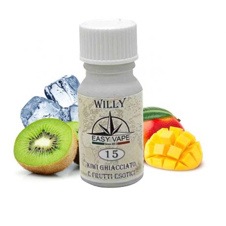 Willy N.15 Liquido Easy Vape Aroma 10 ml Kiwi e Frutta Esotica
