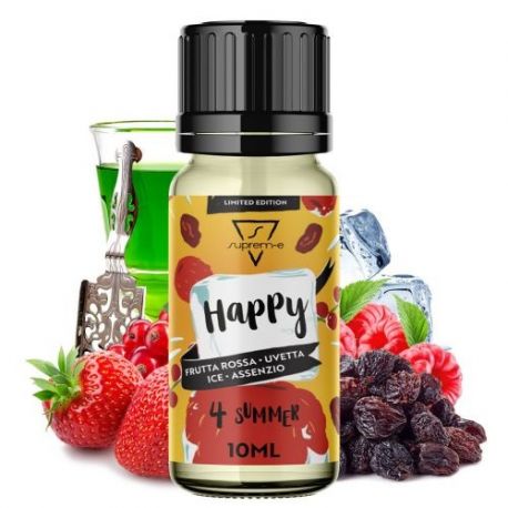 Happy 4 Summer Liquido 10 ml Suprem-e Aroma Frutti Rossi Uvetta Assenzio Ghiaccio