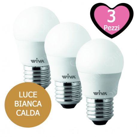 Wiva Lampadina Led E27 7 W 540 lm - Confezione da 3 pezzi