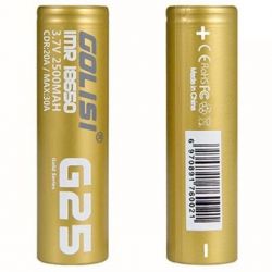 G25 Golisi Batteria 18650 2500mAh 20A - 2 Pezzi