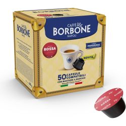 50 Miscela Rossa Linea Professional Capsule Caffè Borbone Compatibili Dolce Gusto