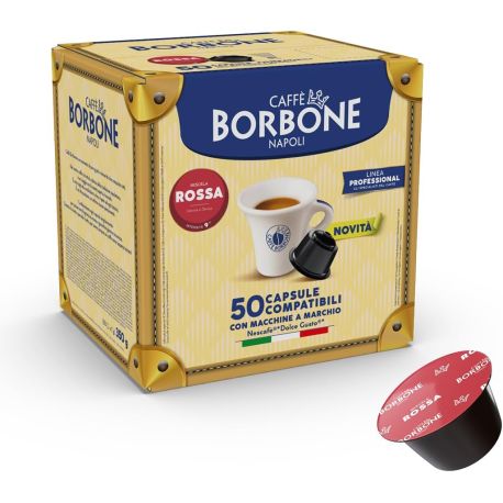 50 Miscela Rossa Linea Professional Capsule Caffè Borbone Compatibili Dolce Gusto