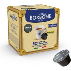 50 Miscela Nera Linea Professional Capsule Caffè Borbone Compatibili Dolce Gusto
