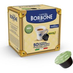 50 Miscela Dek Verde Linea Professional Capsule Caffè Borbone Compatibili Dolce Gusto