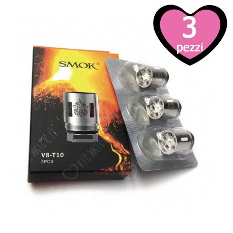 V8-T10 Resistenza Smok Head Coil per Atomizzatore TFV8 Cloud Beast - 3 Pezzi