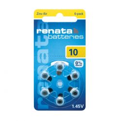 60 Batterie Renata 10 - Pr70 per Apparecchi Acustici