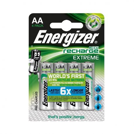 Energizer Stilo AA 2300 mAh - Blister da 4 Batterie Ricaricabili