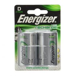 Energizer Torcia D 2500 mAh - Blister da 2 Batterie Ricaricabili