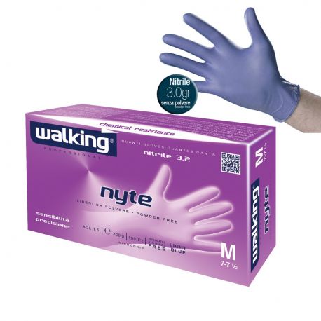 Guanti Monouso in Nitrile Color Indaco - Walking Nyte