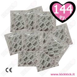 Profilattici ESP Xtra Pleasure Confezione da 144 Preservativi Stimolanti con Rilievi e Nervature 