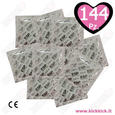 Profilattici ESP Xtra Pleasure Confezione da 144 Preservativi Stimolanti con Rilievi e Nervature