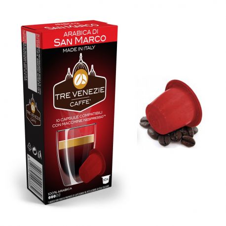 10 Capsule Arabica di San Marco Compatibili Nespresso - Caffè Tre Venezie