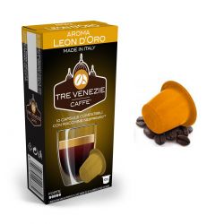 100 Capsule Caffè Aroma Leon D'Oro Tre Venezie - Compatibili Nespresso