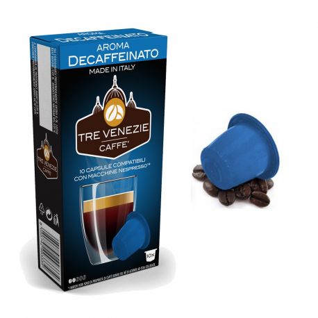 100 Capsule Caffè Decaffeinato Tre Venezie - Compatibili Nespresso