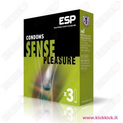 ESP Sense - Scatola da 3 Preservativi Extra Lubrificati Olio Cocco