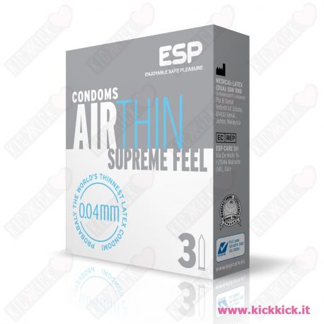 ESP Air Thin - Scatola da 3 Preservativi Ultrasottili