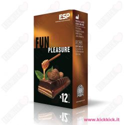 Profilattici ESP Fun Scatola da 12 Preservativi Aromatizzati al Cioccolato Caramello e Amaretto