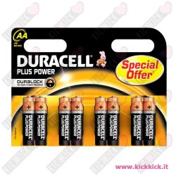 Duracell AA Stilo Plus Power Duralock - Blister da 8 pile