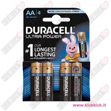 Duracell AA Stilo Ultra Power Duralock - Blister da 4 pile