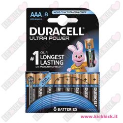 Duracell AAA MiniStilo Ultra Power Duralock - Blister da 8 pile