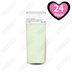 24 Cartucce Cera per Rullo Roll-On per Depilazione all Ossido di Zinco 100 ml