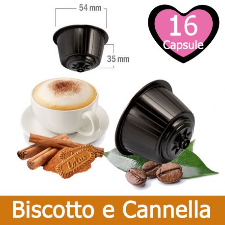 16 Cappuccino Biscotto e Cannella Speculoos Nescafè Dolce Gusto Capsule Compatibili