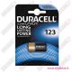 Duracell 123 Pila 3V Litio per Fotografia- Blister 1 Batterie