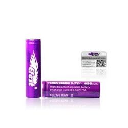 Efest 14500 Batteria al Litio 3,7V 650 mAh 9,75A IMR Purple High drain 1 Pezzo