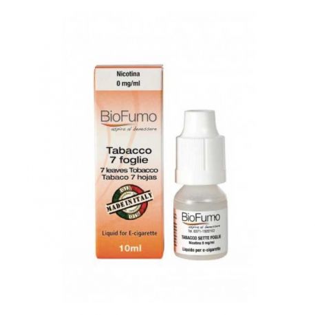 Tabacco 7 Foglie Biofumo Liquido Pronto da 10 ml Aroma Tabaccoso