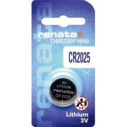 CR2025 Batteria a bottone Pila Litio Renata CR 2025 165 mAh 3 V 1 pz.