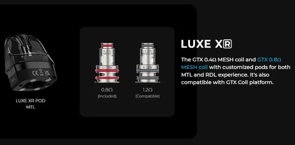 cartuccia pod luxe xr vaporesso tiro guancia MTL